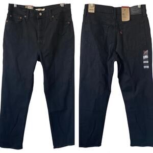 NEW LEVI'S Wedgie Straight Denim Jeans Black Size 26X28 High Rise Stretch